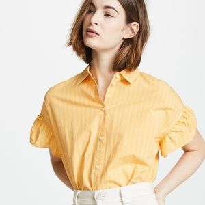 Madewell Ruffle Sleeve Central Shirt | Daffodil